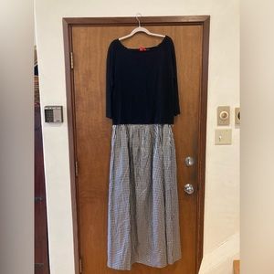 Maggy London formal, floor length silk skirt and bead-ornamented sweater set 12